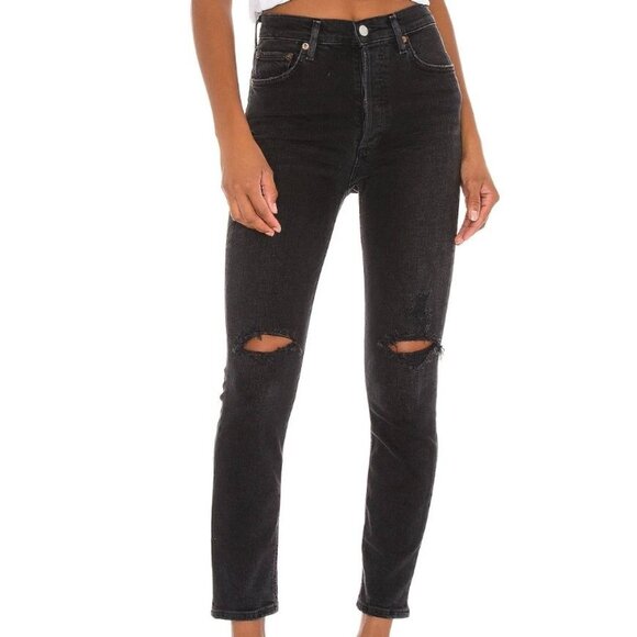 AGOLDE Nico High Rise Slim Jeans in Cassette - Picture 2 of 15